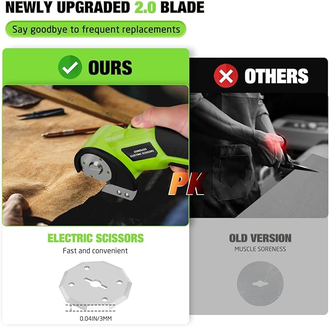 Cordless Electric Scissors：4V Rechargeable Cardboard Cutter, 3 Blades, Safety - Image 6