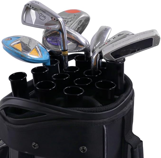 HOW TRUE Golf Bag Tubes 14 Pack with 2 Different Inner Diameters（1.5''）（1.25''） Golf Bag Club Protection Tubes Separators Dividers，Keeps Clubs Organised
