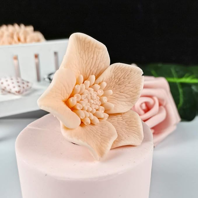 Resin Flower Silicone Mold Wedding Decoration Flower Molds Candle Wax Cake - Image 8