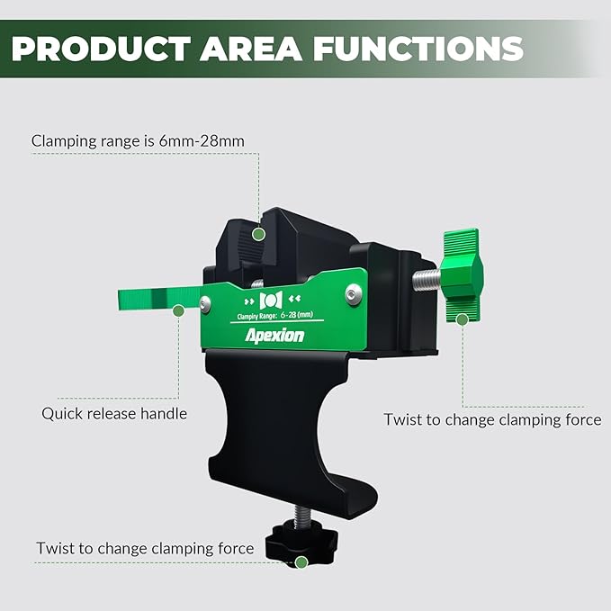 Golf Shaft Clamp Vise Tool for Regripping and Repair, Rubber Holder for Irons, Drivers, Putters, Clubmaking Accessories