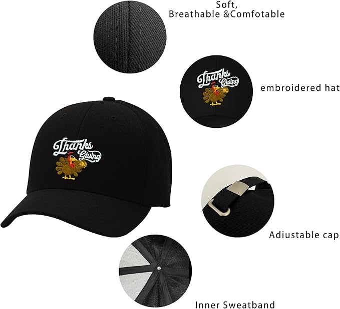 Embroidered Baseball Cap for Women Men Adjustable Baseball Hat Black Baseball Cap Trucker Hat