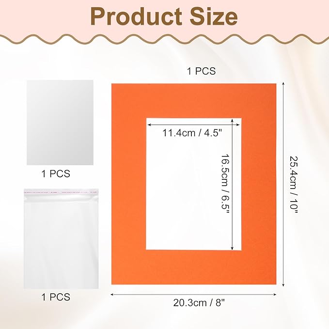 uxcell Picture Mats, 8 x 10 Mat Board Center - Image 2