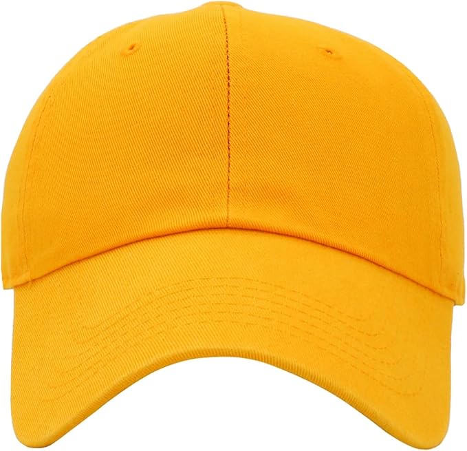 KBETHOS Classic Unisex Cotton Adjustable Low Crown Baseball Cap – Plain Dad Hat