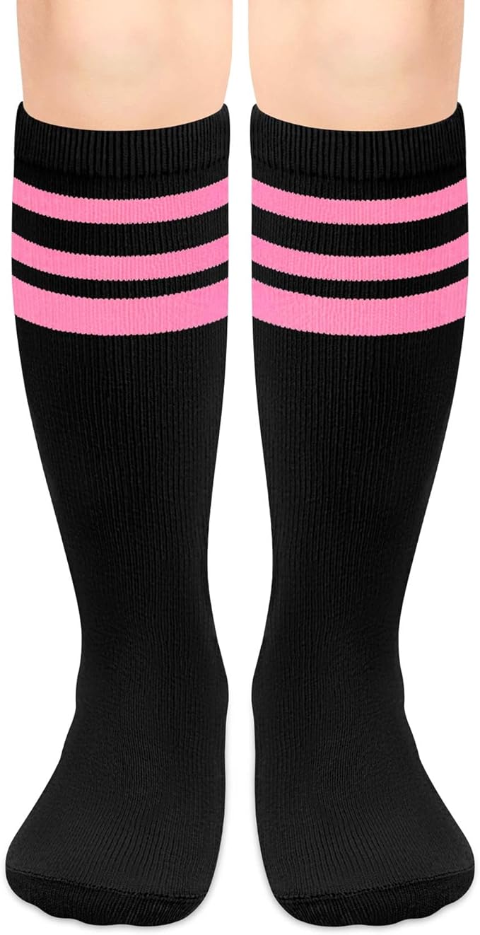 Olreco 1 Pack Toddler Kids Youth Soccer Socks Girls Boys Baseball Socks Youth Knee High Softball Football Accessories Cotton