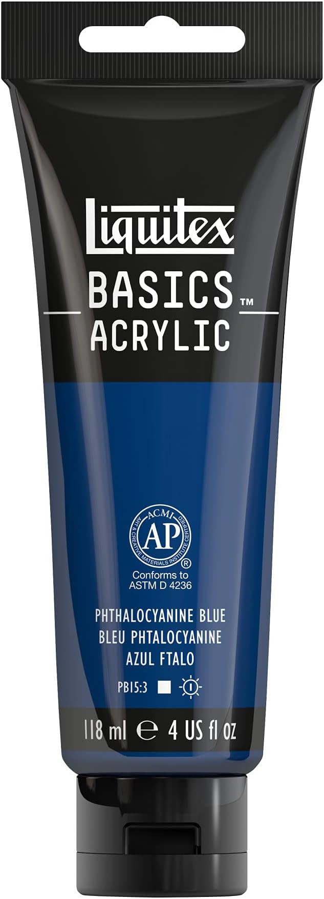Liquitex BASICS Acrylic Paint, 118ml Tube, Phthalocyanine Blue by Liquitex