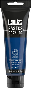 Liquitex BASICS Acrylic Paint, 118ml Tube, Phthalocyanine Blue by Liquitex