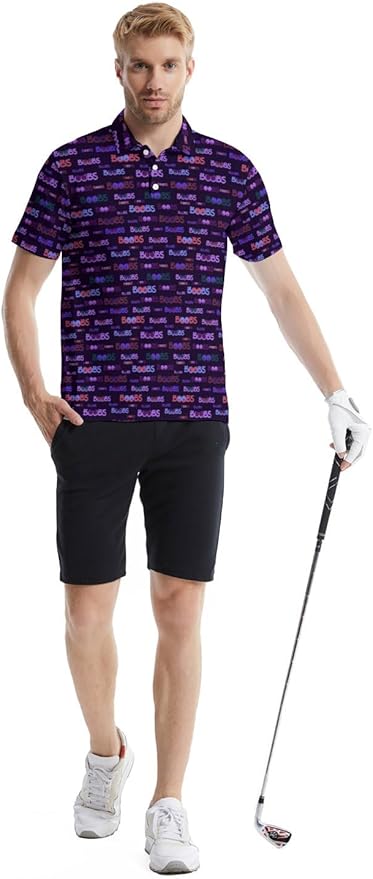Mens Golf Shirts Golf Polo Shirts for Men Short Sleeve Polo Shirts Golf Gifts
