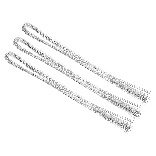 PATIKIL 32 Inch 22 Gauge Floral Stem Wire, 4 Pack/160 Pieces Bouquet Stem Paper by PATIKIL
