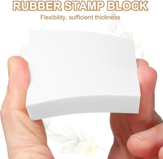 PATIKIL 4Pcs 2X2" Rubber Carving Blocks, Soft Linoleum Art Carving Block Square - Image 4