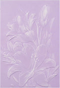 BAOFALI 3D Embossing Folder for Card Making, Lily Flowers Clear Plastic Texture by BAOFALI