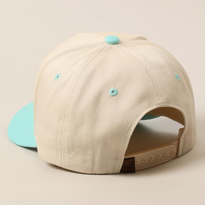 MIRMARU Two-Tone Vintage Canvas Trucker Hats for Men & Women, Adjustable Size Baseball Caps with Trendy Embroidered Design