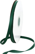 TONIFUL 3/8 Inch x 100yds Christmas Green Satin Ribbon Thin Solid Fabric by TONIFUL