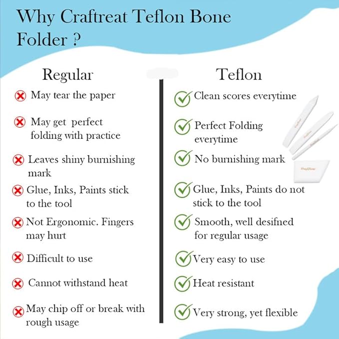 CrafTreat Large Teflon Bone Folder Tool - Image 6