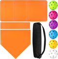 Mototo Rollable Baseball Base for Yard Practice Kit, 5 Baseball Home Plate Rubber Base with 6 Practice Soft Balls & Black Storage Bag, Throw Down Home Plate for Backyard, School Kickball, Tball