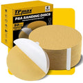6-Inch 150-Grit Gold PSA Sanding Discs, 50 Pack – Pro-Grade Self-Adhesive by TPmax