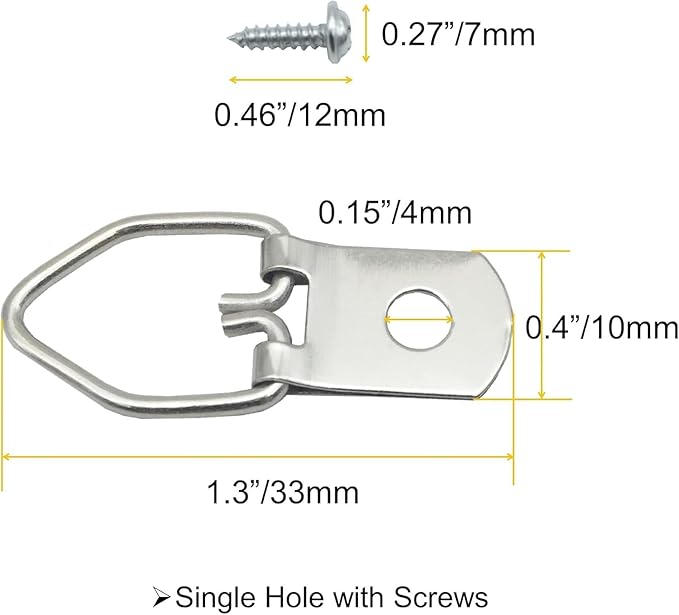 150 Pack Small D-Ring Steel Picture Hangers - Image 4