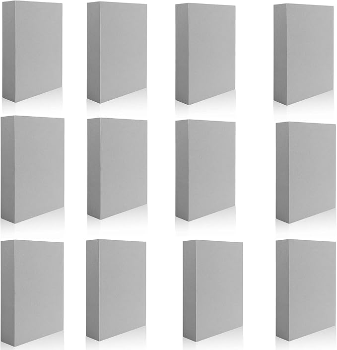 BAOFALI 12 Pcs Stamping Foam Grey Moldable Foam Stamps Plastic Dry Foam Stamp by BAOFALI