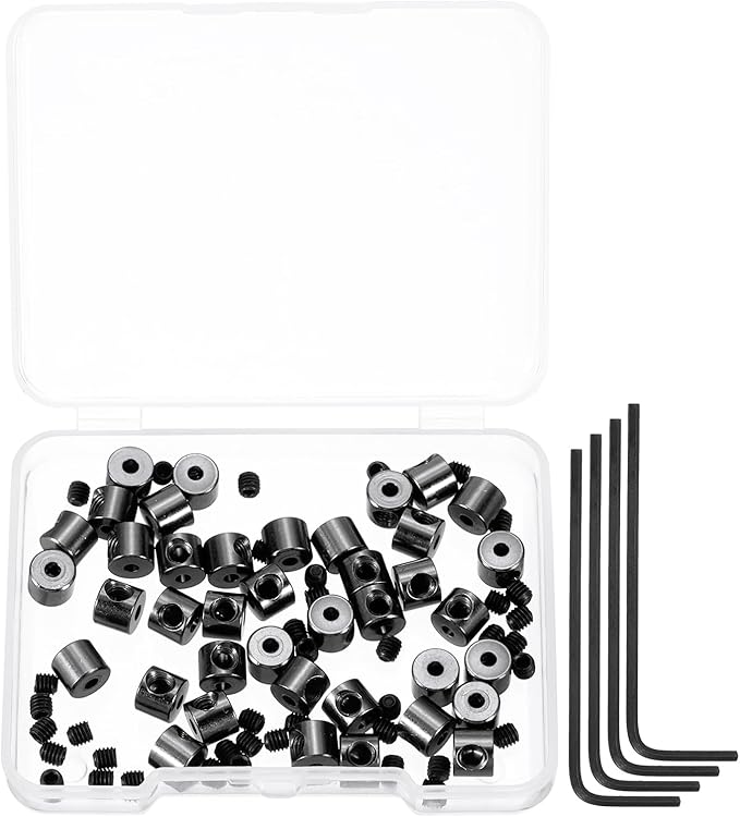 MECCANIXITY 40 Pcs Metal Locking Pin Backs, Locking Pin Keepers Clasp 5mm by MECCANIXITY
