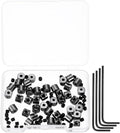 MECCANIXITY 40 Pcs Metal Locking Pin Backs, Locking Pin Keepers Clasp 5mm by MECCANIXITY