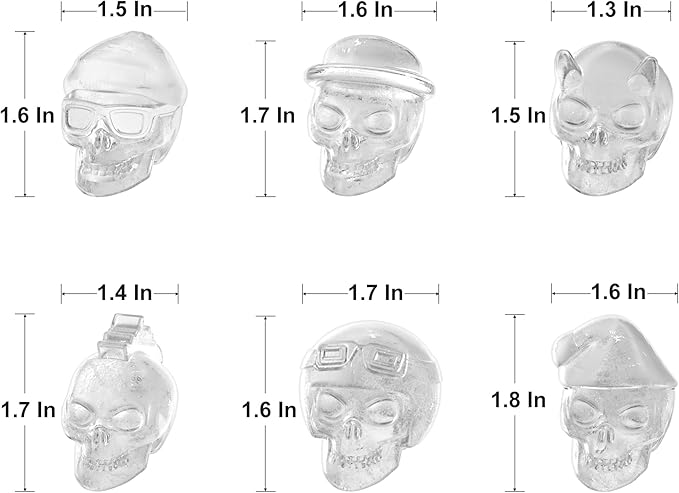 Readaeer Skull Silicone Molds, 3D Skull Molds, 6 Style Large Silicone Molds - Image 5
