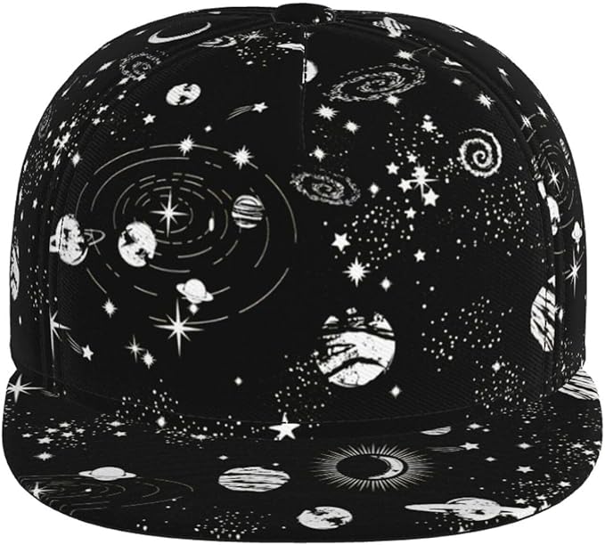 Fashion Snapback Hat for Men Women, Hip Hop Style Baseball Cap Flat Bill Hats Adjustable Trucker Sun Hat