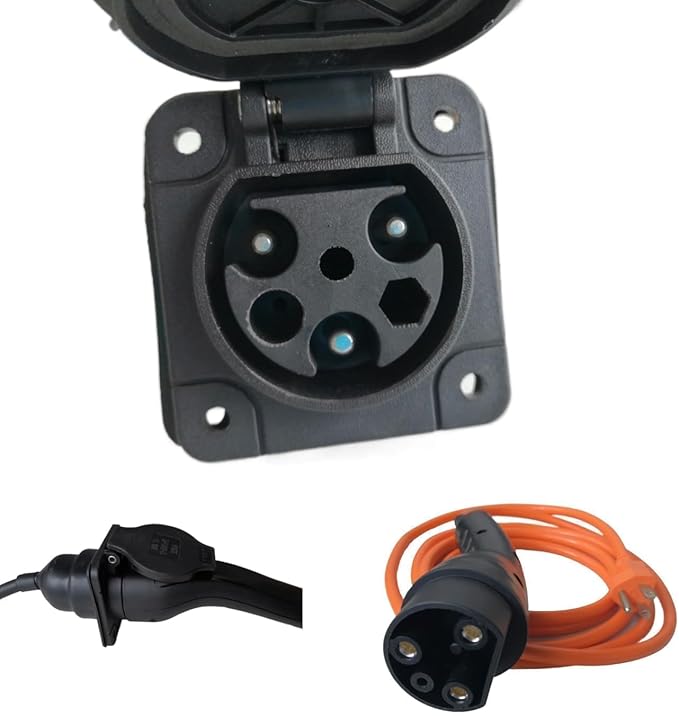 JOEEGO Charging Power Cord Assembly Compatible with Evolution EV Golf Carts, UL Listed, Replaces OEM# 2.04.0620 (Orange 10ft)