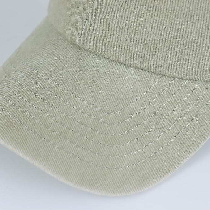 LANGZHEN Unisex Baseball Cap 100% Cotton Fits Men Women Washed Denim Adjustable Dad Hat