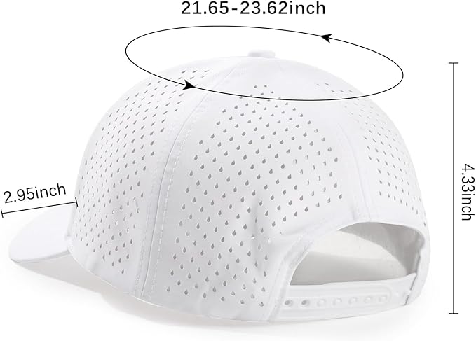 Embroidered Bigfoot Quick Dry Hats for Men and Women with Laser-Cut Mesh & Curved Brim