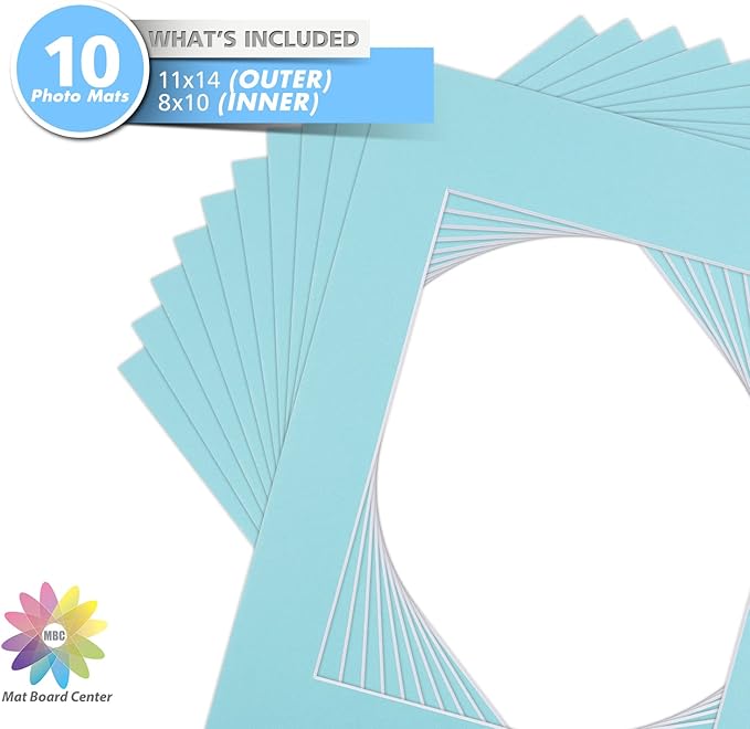 Mat Board Center, 11x14 for 8x10 Deep Blue Color Mats - Image 4