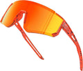 Fanshen Kids Baseball Sunglasses for Boys Girls Ages 3-12, Sports Polarized Youth Baseball Softball Sunglasses UV Protection