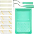 11 Pack Paint Roller Kit, 4 Inch Microfiber Paint Roller Covers, Mini Wool by Hubaow
