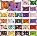 Meanplan 24 Pcs Halloween Makeup Bags Bulk, Spooky Cosmetic Zipper Pouch