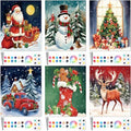 Dinifee 6 Pack Pre Drawn Canvas for Painting Pre Printed Canvas Kit 8 x 10 Inch Stretched Cotton Paint and Sip Set for Adults Couple Party Graduation Summer Date Night(Christmas Day)