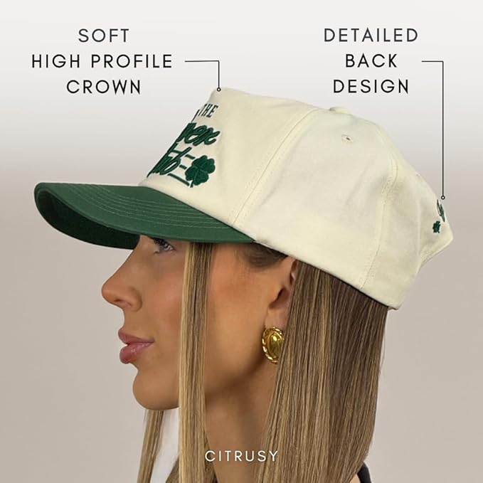 Vintage Low Profile Unstructured Hat | Cotton Flat Bill Snapback Rope Hat | Men & Women’s Hiking Fishing Running Golfing Hat