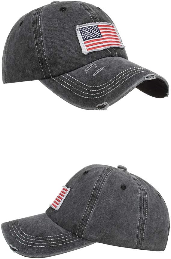 Criss Cross Hat Washed Distressed Baseball Cap Ponytail Hat High Messy Bun Ponycap for Women