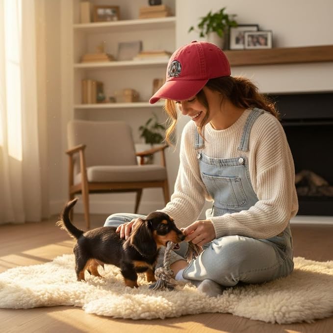 Pet Dog Lover Gifts,Embroidered Dog Baseball Hats for Men Women Dad Mom