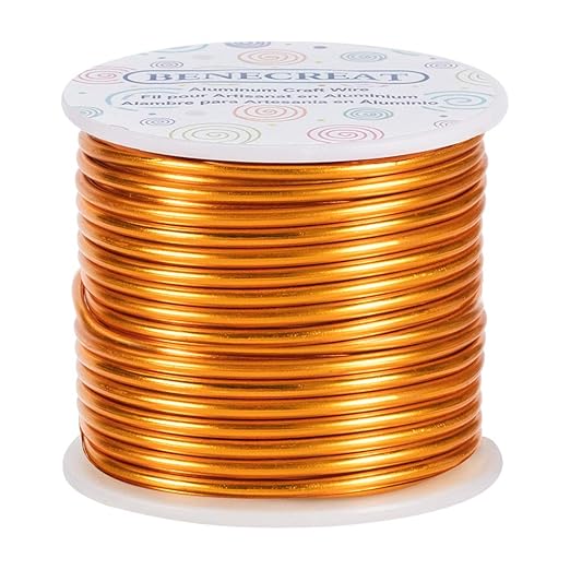 BENECREAT 9 Gauge 55FT Gold Jewelry Craft Wire Tarnish Resistant Bendable by BENECREAT
