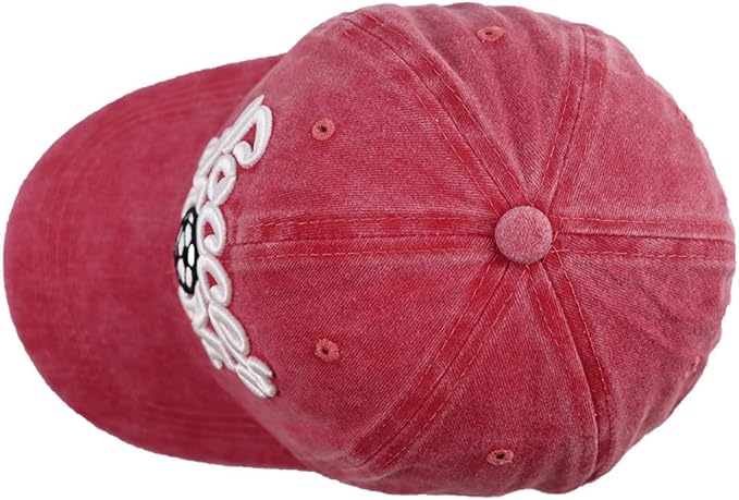 Distressed Soccer Mom Baseball Cap for Women, Adjustable Washed Embroidered Sun Hat for Mama