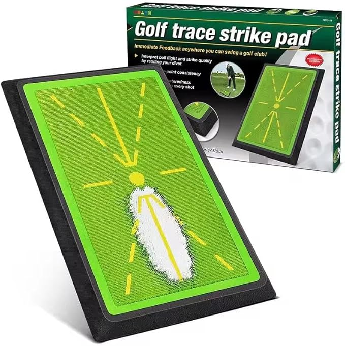 Golf Practice Mats, Golf Hitting Swing Path Mats Feedback with Non-Slip Rubber Backing, Swing Training Accessories
