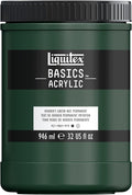 Liquitex BASICS Acrylic Paint, 946ml Jar, Hooker’s Green Hue Permanent by Liquitex