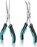DURATECH 2PCS 7" Long Reach Needle Nose Pliers Set, Long Nose Pliers & Bent by DURATECH