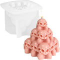 Halloween Skull Head Pyramid Candle Silicone Mold, DIY 3D Carved Skeleton by TOPYS