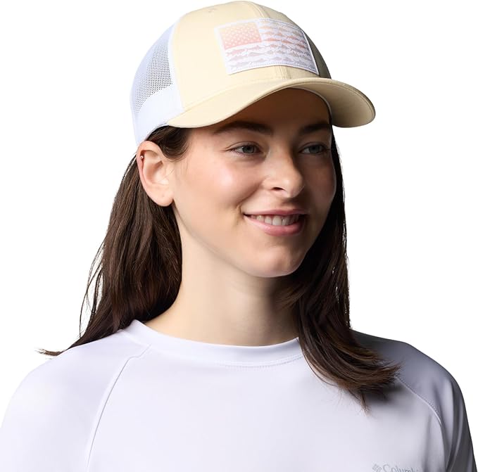 Columbia Womens PFG Fish Flag Snap Back