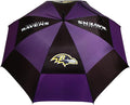Team Golf NFL San Francisco 49ers Golf Umbrella 62" Golf Umbrella with Protective Sheath, Double Canopy Wind Protection Design, Auto Open Button