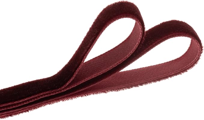 Vintage Burgundy Velvet Ribbon, 5/8 Inch X 25Yd - Image 2