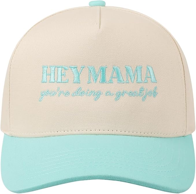 MIRMARU Two-Tone Vintage Canvas Trucker Hats for Men & Women, Adjustable Size Baseball Caps with Trendy Embroidered Design