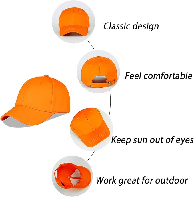 LANGZHEN Unisex Baseball Cap 100% Cotton Fits Men Women Washed Denim Adjustable Dad Hat