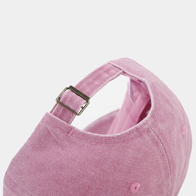 Cute Heart Hats for Women Vintage Washed Cotton Embroidered Baseball Cap Adjustable Low Profile Dad Hat