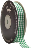 Green Gingham Plaid Checked Ribbon 25 Yards Each Roll 100% Polyester by Micomon