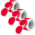 Perco Red 3-Inch Round Circle Dot Sticker Labels by Perco